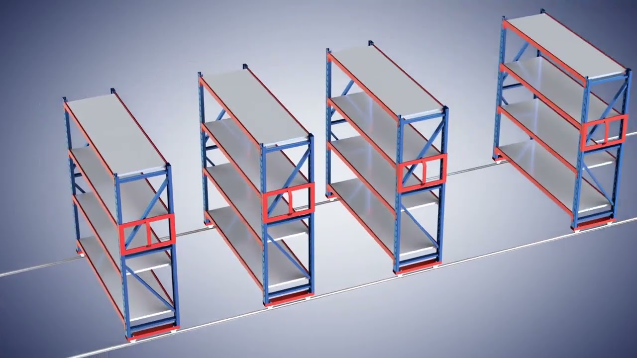 Load video: Mobile Storage Shelving Assembly