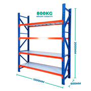 2.0m x 1.5m x 0.6m Heavy Duty Welded Steel Shelving