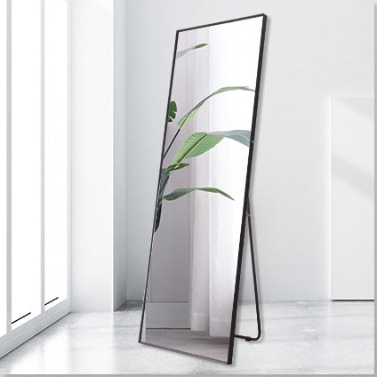 Rectangular Classic Mirror 40cm x 150cm Black Aluminium Alloy Frame Full Length - image 10 of 13