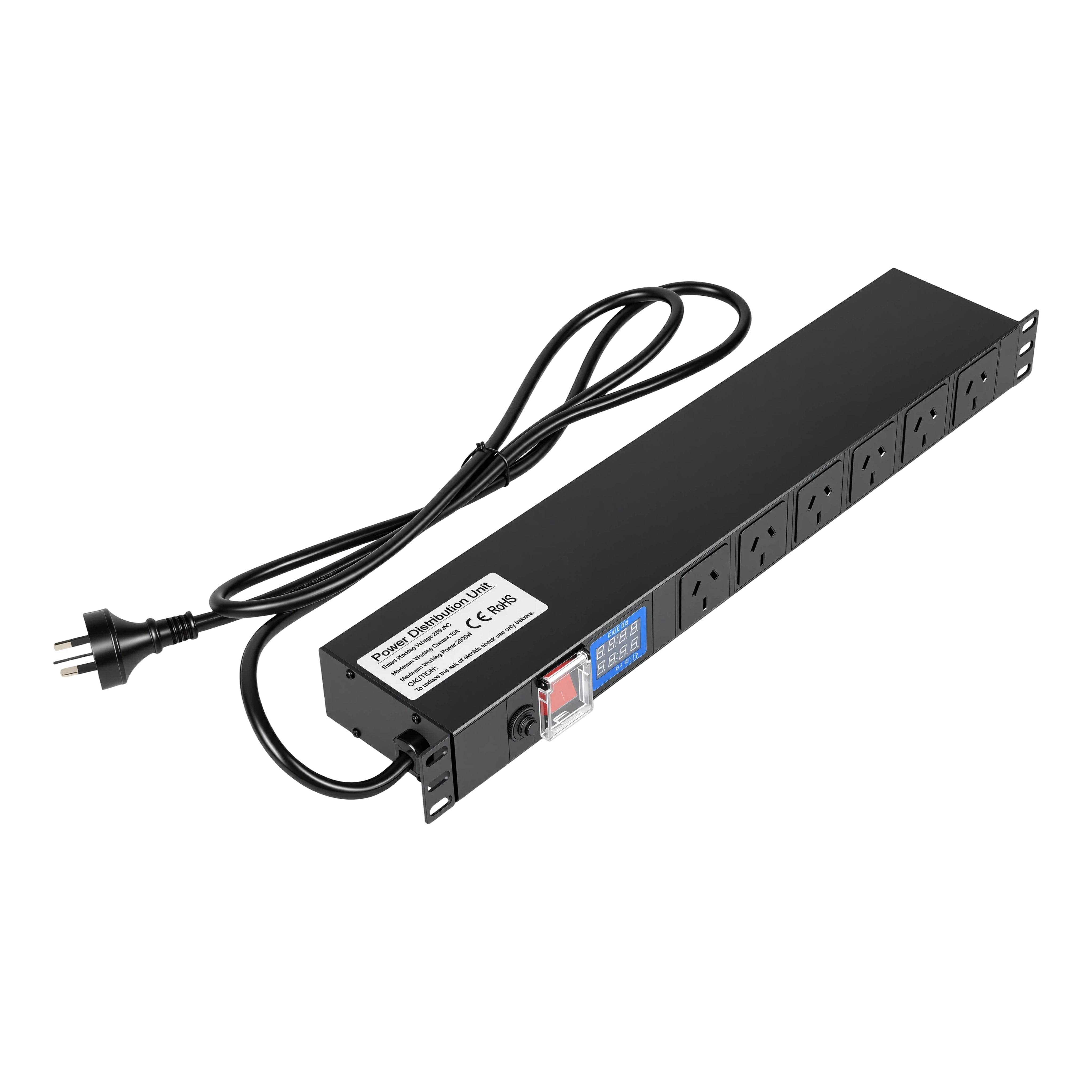 16 Way PDU Power Rail 10A 1RU Rack Mount Horizontal