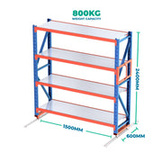 2.4m x 1.5m x 0.6m Heavy Duty Welded Steel Mobile storage Shelving