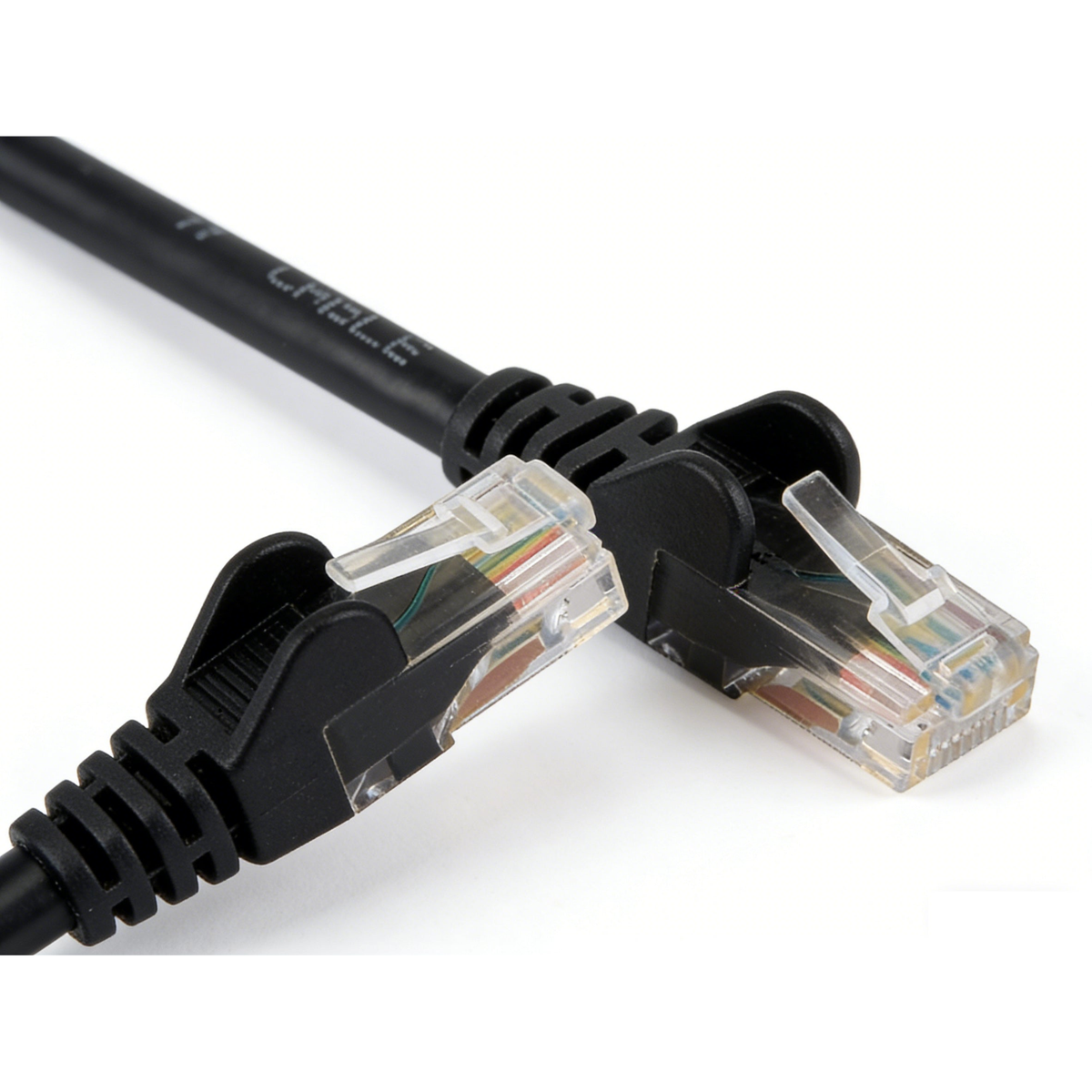 1.0M CAT6 Patch Lead RJ45 Black - image 1 of 3