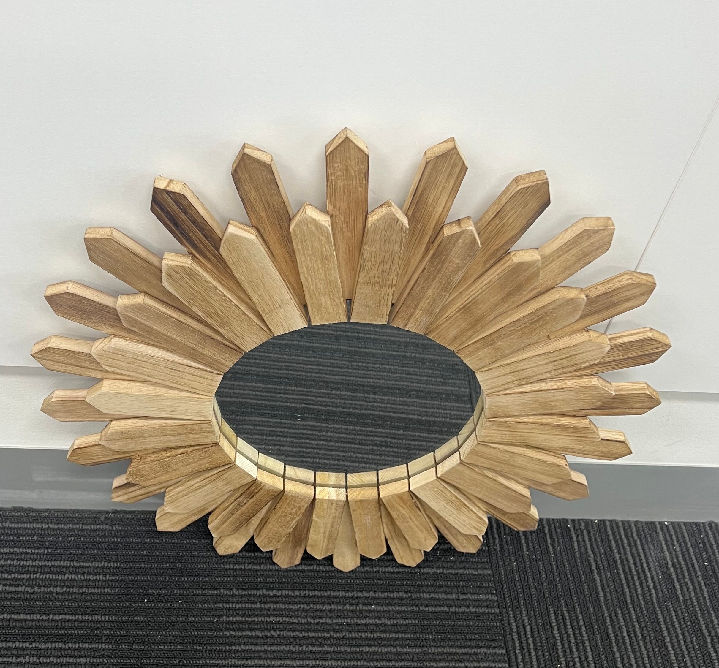 Paulownia Round Spike Mirror 46cm Self Paint - image 7 of 9