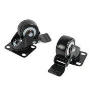 Castor Wheel with Brakes for Wall Mount and Floor Standing Cabinets - BW Only