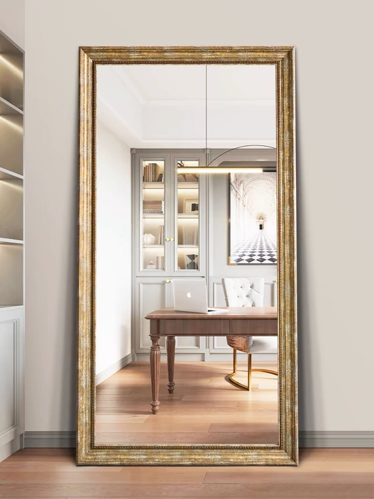 Retro Full Length 80cm x 180cm Bronze Frame Vintage Rectangular Dressing Mirror