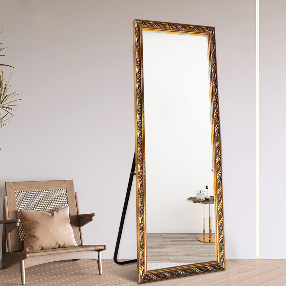 French Style Full Length Mirror 80cm x 180cm Gold Decorative Freestanding Dressing Mirror