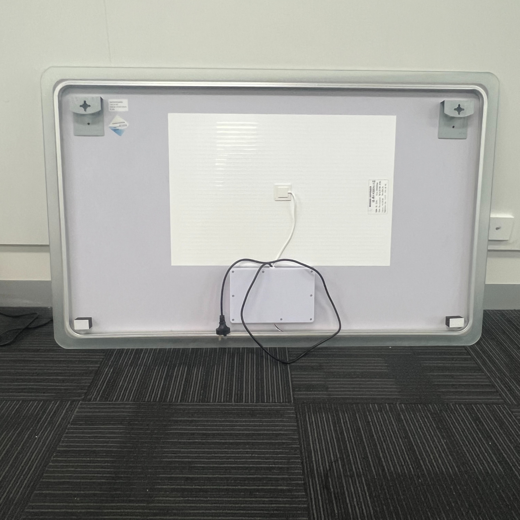 Rectangular LED Mirror 130cm  x 80cm Frameless Frosted Wall Mounted Bathroom Defogger Dimmable Touch Sensor