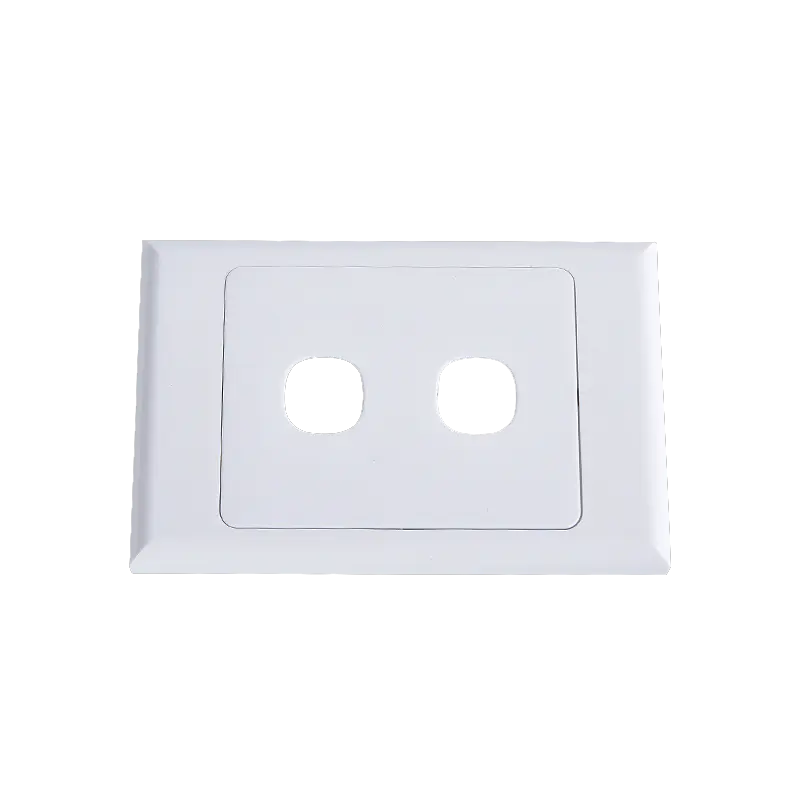 2 Gang Wall Plate for 2 Jacks - BW Jacks Only