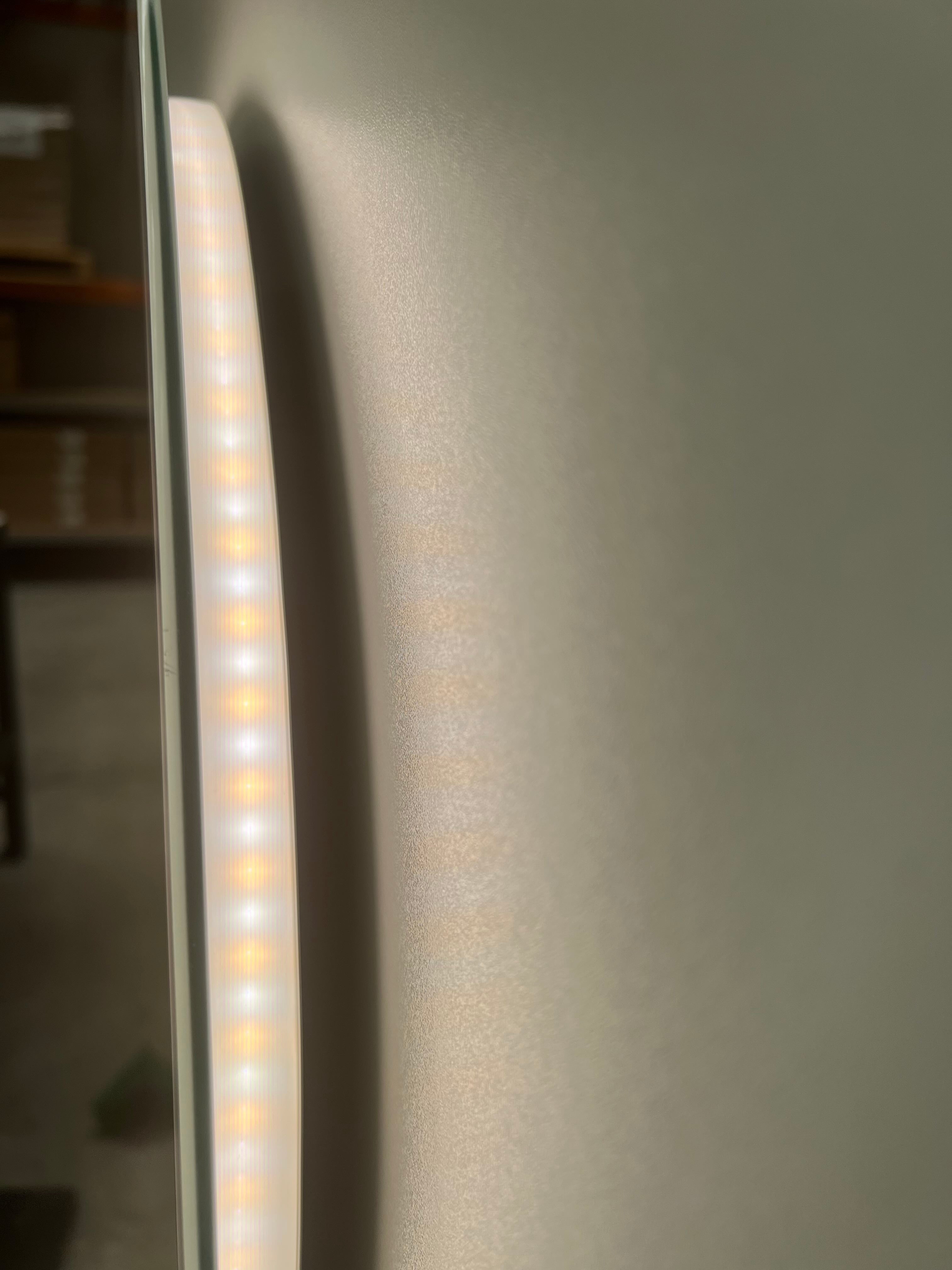 Round LED Mirror 60cm Frosted Defogger Dimmable 25mm Strip