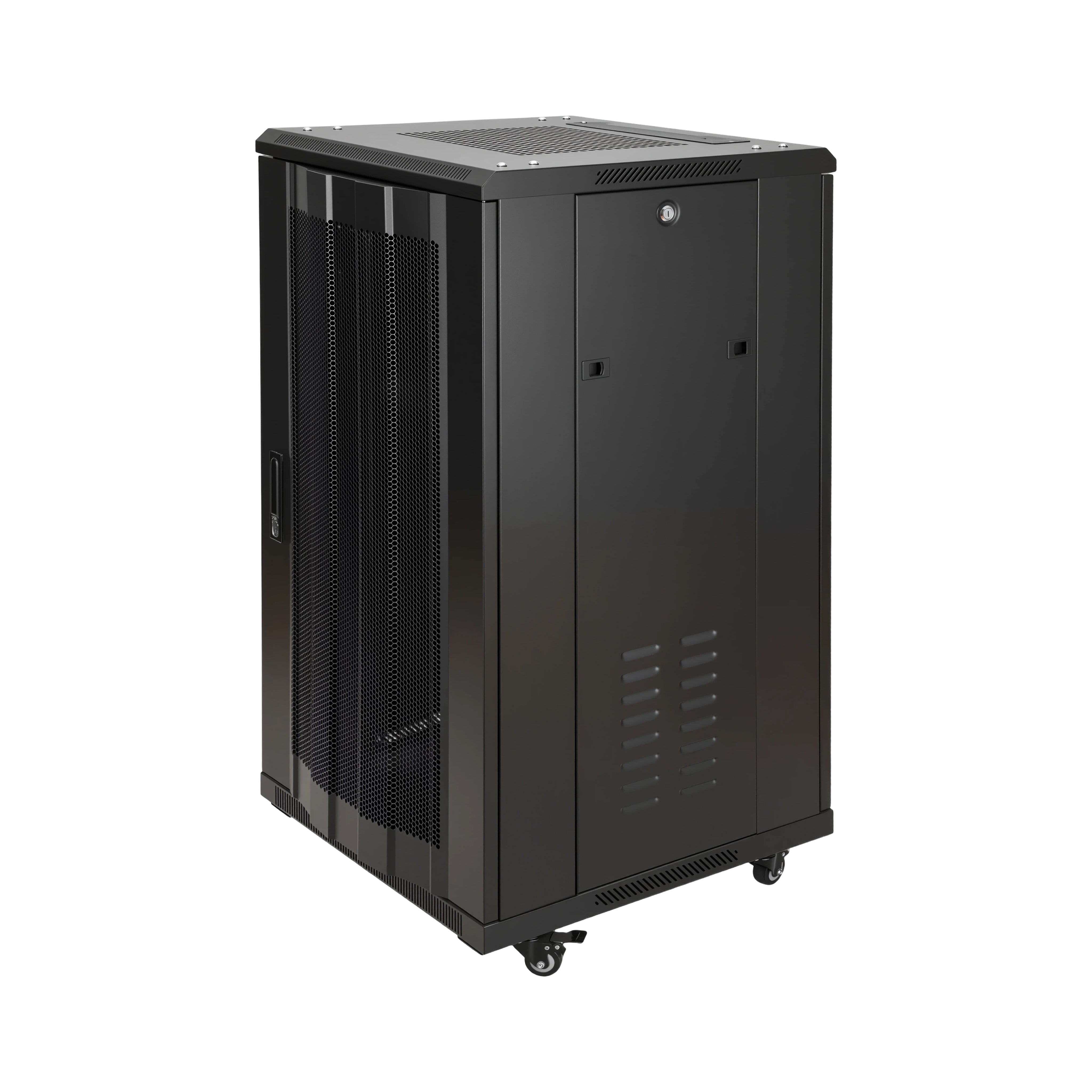 Curved 22RU Floor Standing Rack Cabinet 600W 800D 990H