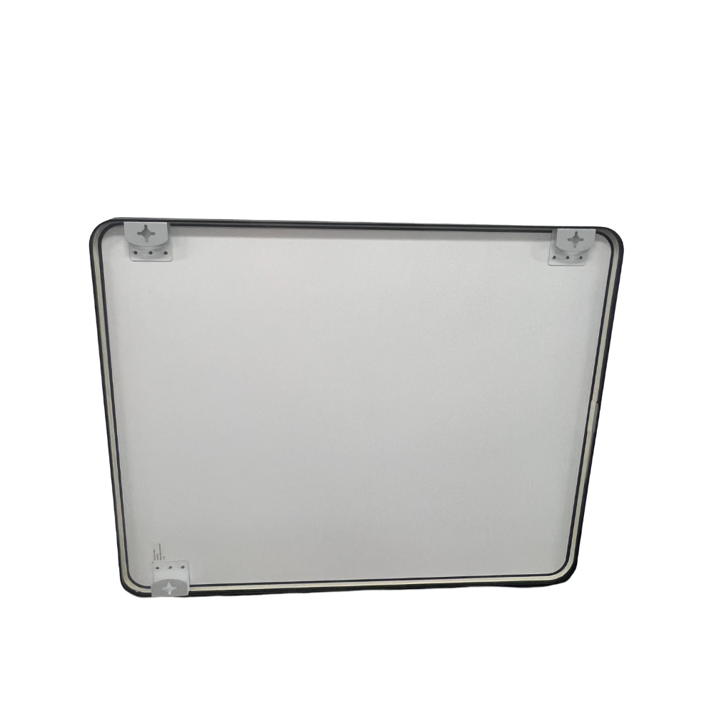 Black Framed Rounded Edge Wall Mirror Modern Rectangular 100cm x 80cm
