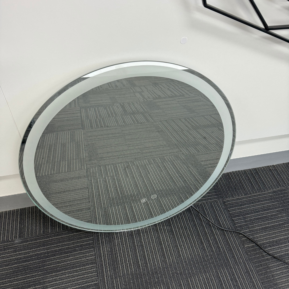Round LED Mirror 60cm Frosted Defogger Dimmable 25mm Strip