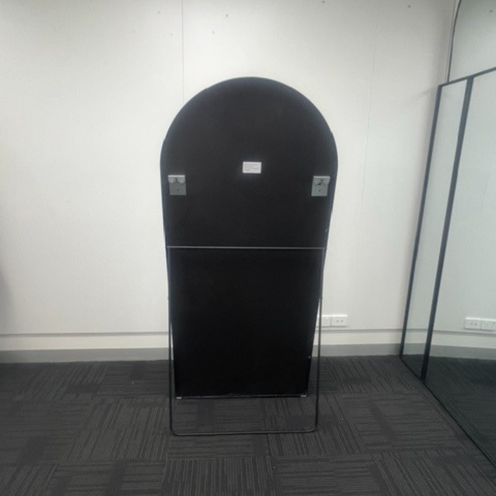 Black Arched Full Length Mirror 80cm x 180cm Minimalist Floor Mirror with Aluminium Frame