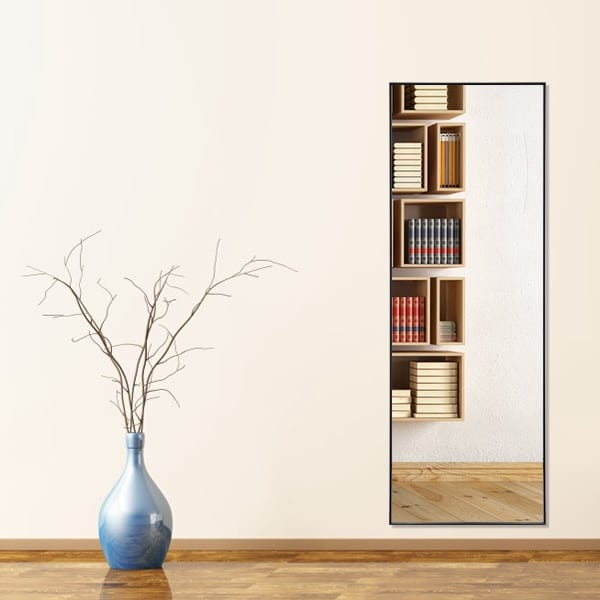 Rectangular Classic Mirror 70cm x 170cm Black Aluminium Alloy Frame Full Length