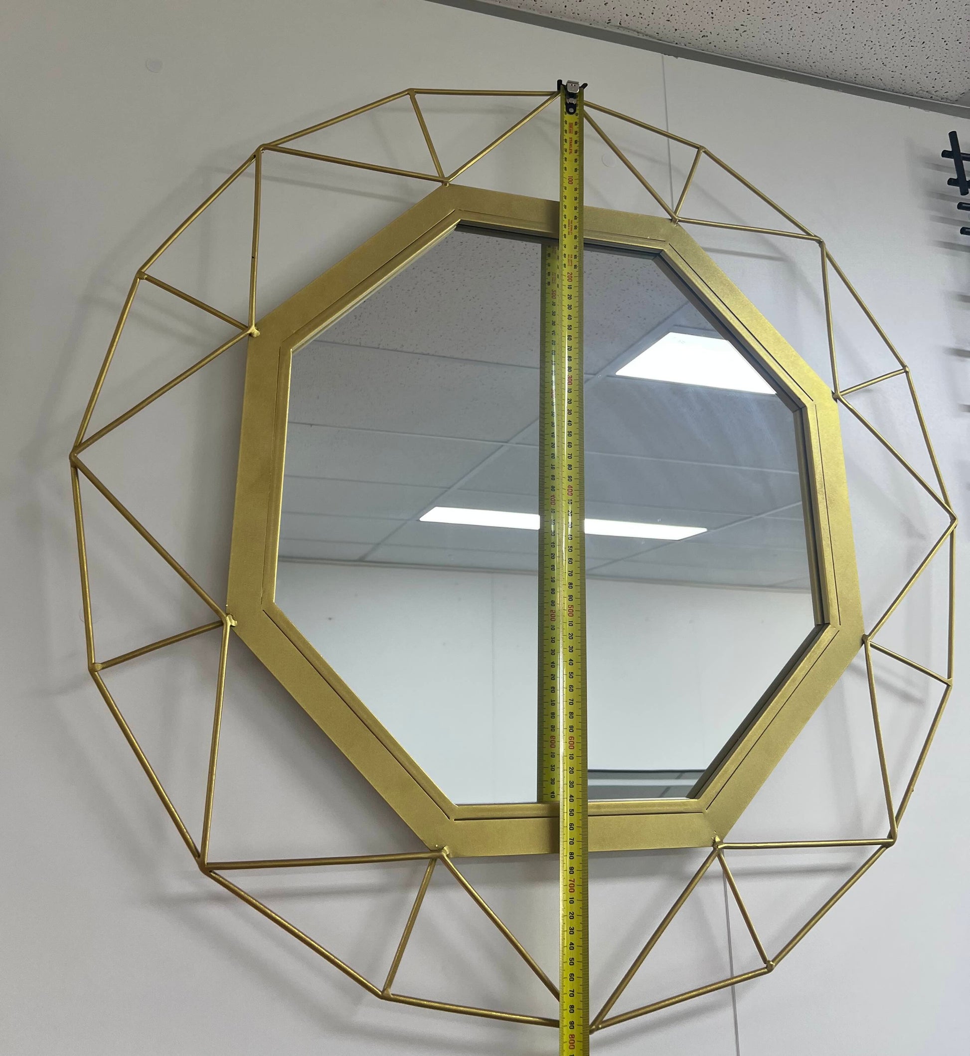 Besty Luxury Round Wall Mirror 80cm x 80cm Gold Metal Frame - image 5 of 5