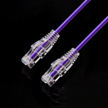 0.3M CAT6 Ultra Thin Patch Lead RJ45 Purple