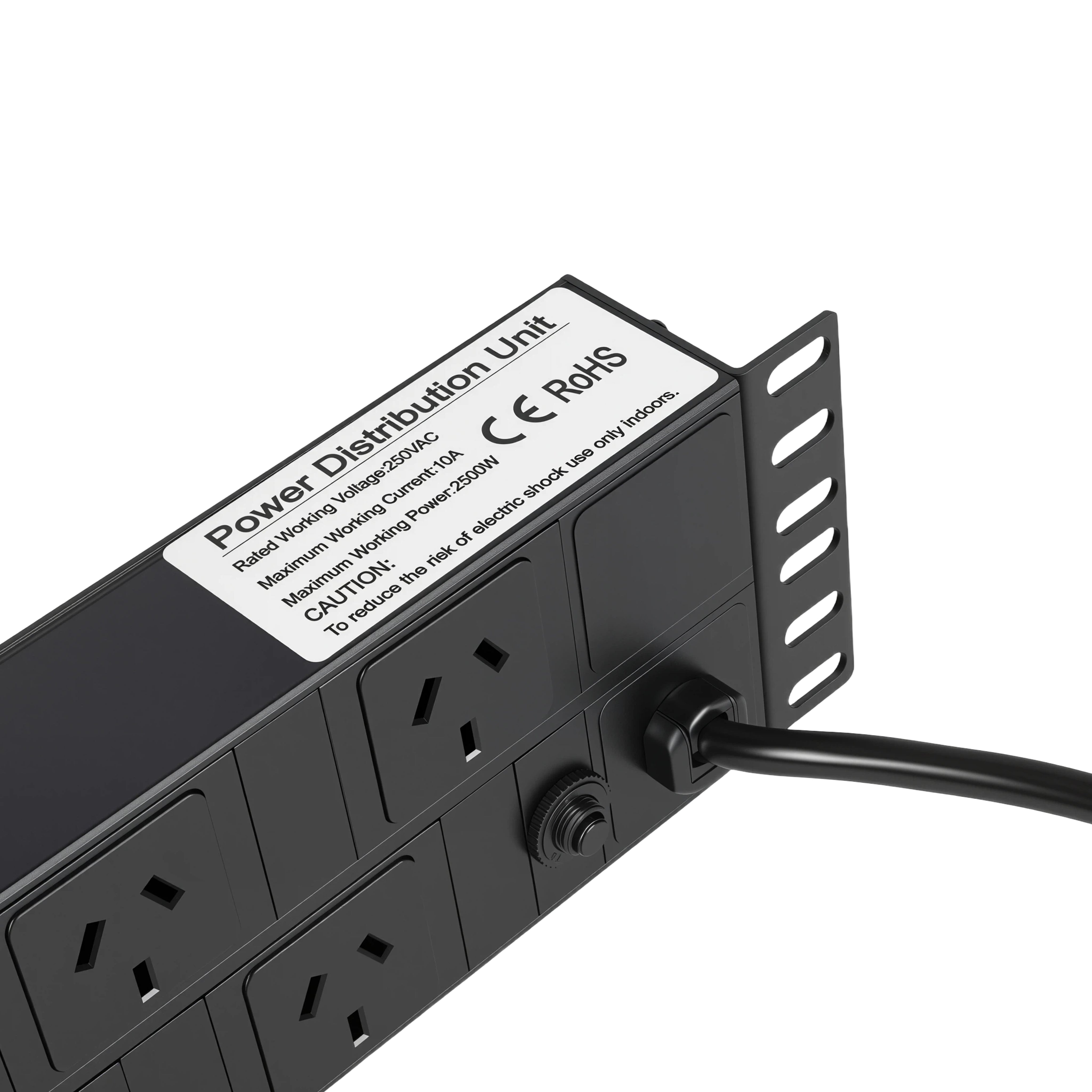 10 Way PDU Power Rail 10A 2RU Rack Mount Horizontal