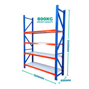 2.4m x 1.2m x 0.6m Heavy Duty Welded Steel Shelving