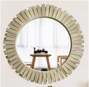 Paulownia Round Blunt Mirror 53cm Self Paint