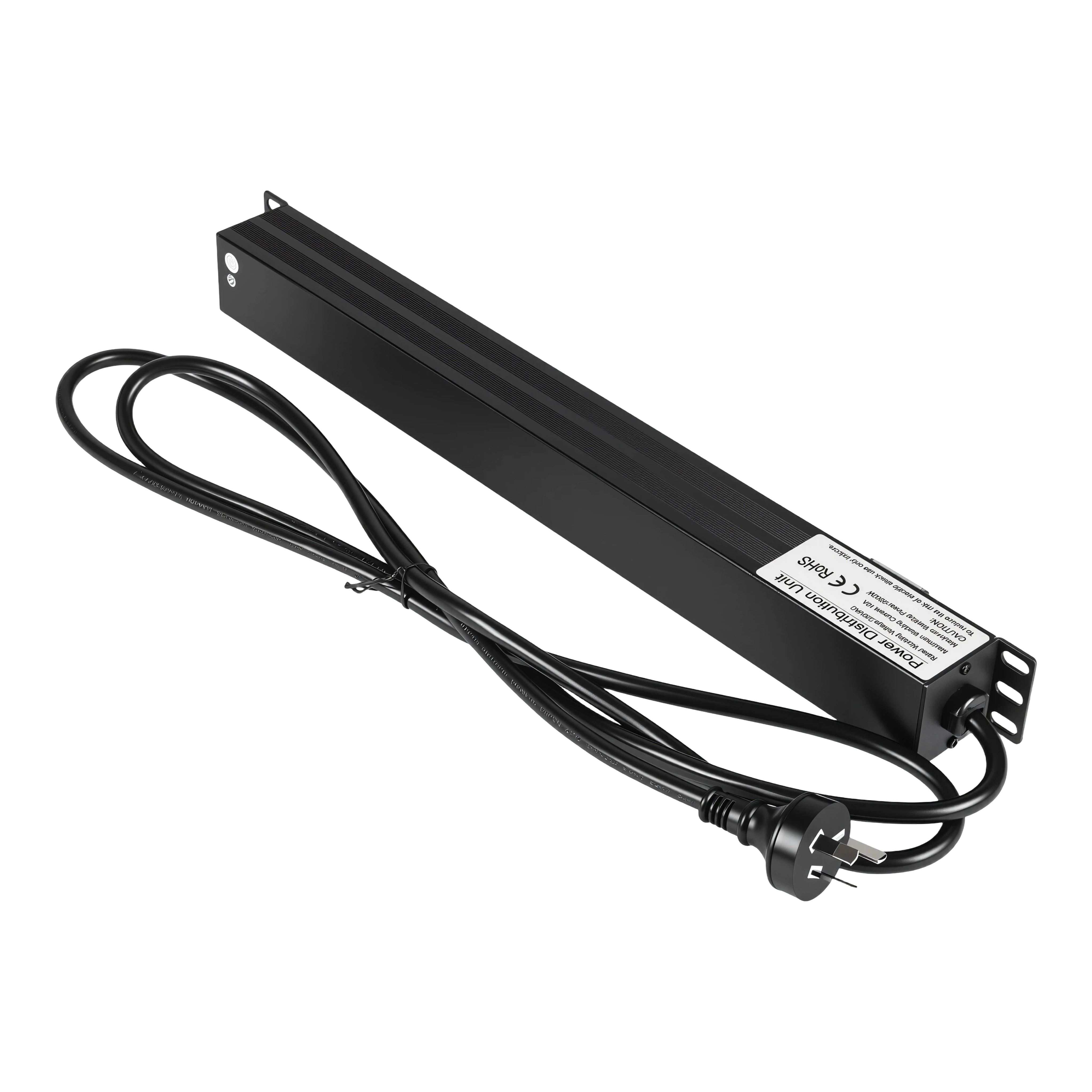 8 Way PDU Power Rail 10A 1RU Rack Mount Horizontal
