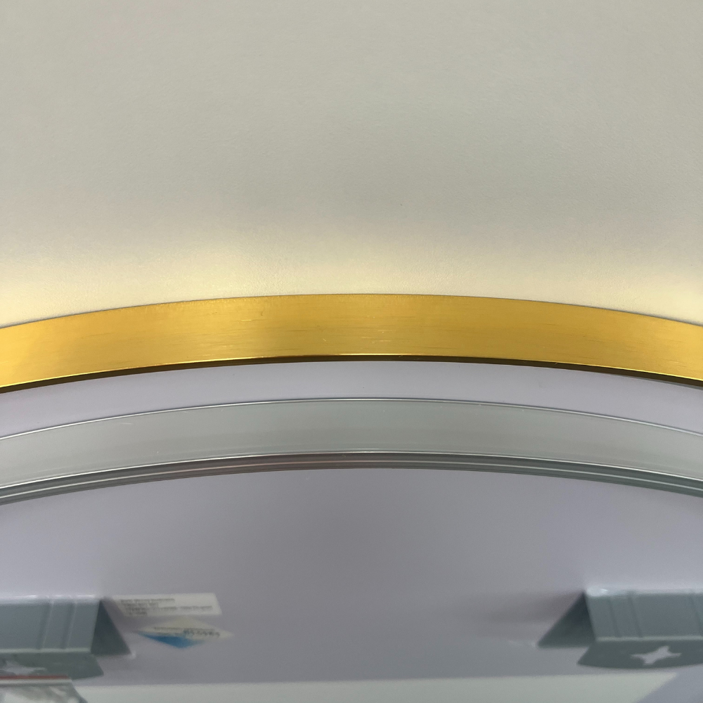 Arched LED Wall Mirror 100cm x 75cm Gold Bevel Frame Backlit Dimmable Defogger