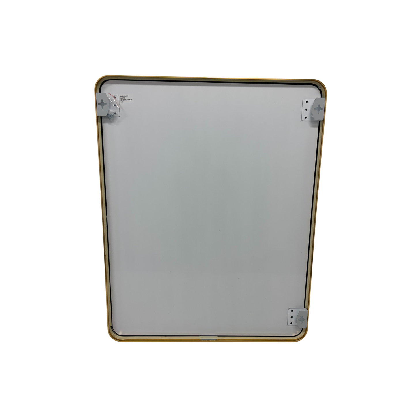 Gold Framed Rounded Edge Wall Mirror Modern Rectangular 100cm x 80cm