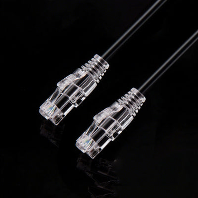 0.3M CAT6A Ultra Thin Patch Lead RJ45 Black