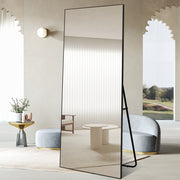 Rectangular Full Length Mirror 90cm x 190cm Black Large Modern Floor Mirror