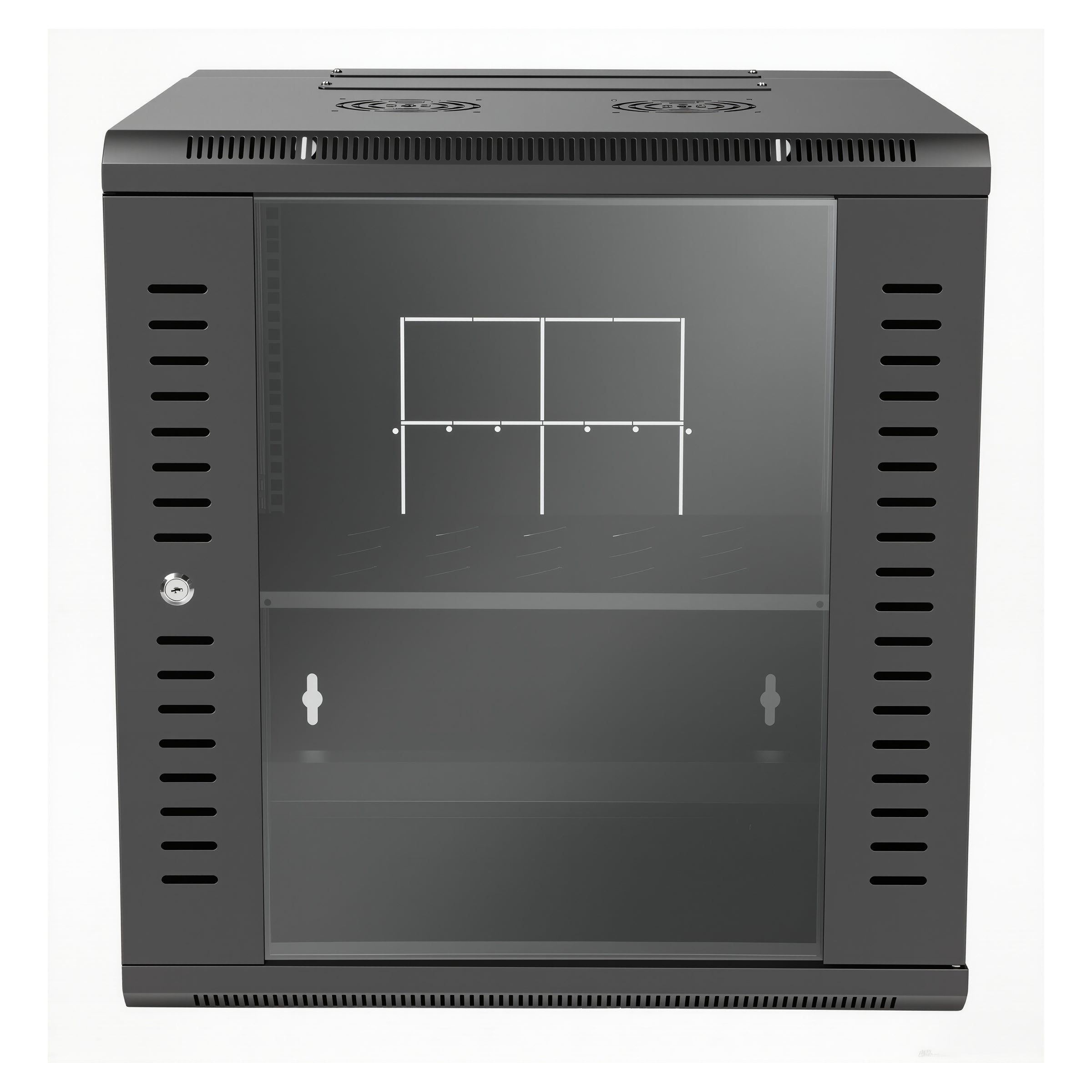 15RU Swing Wall Mount Rack Cabinet 550D 770H 600W