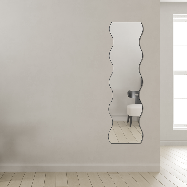 Wavy Timeless Mirror 150cm x 40cm Bronze Frame Wall Mounted Modern Home Décor
