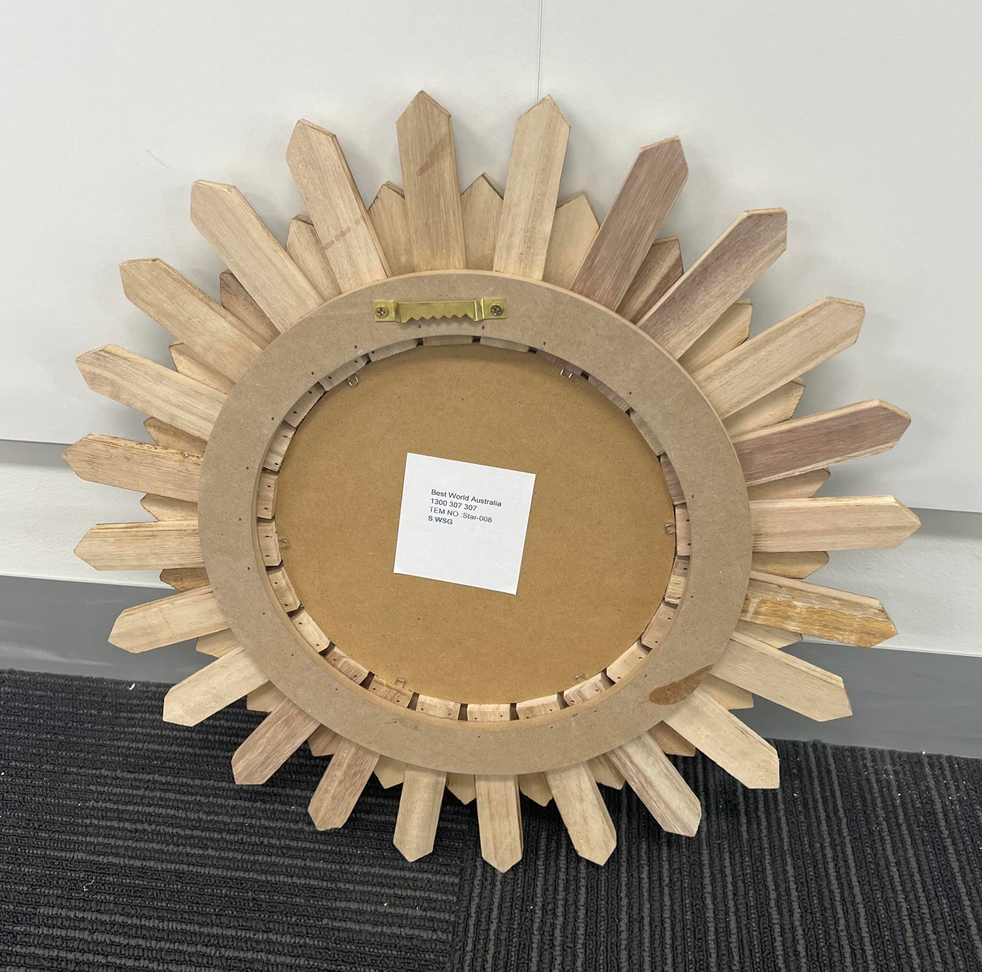 Paulownia Round Spike Mirror 46cm Self Paint - image 9 of 9