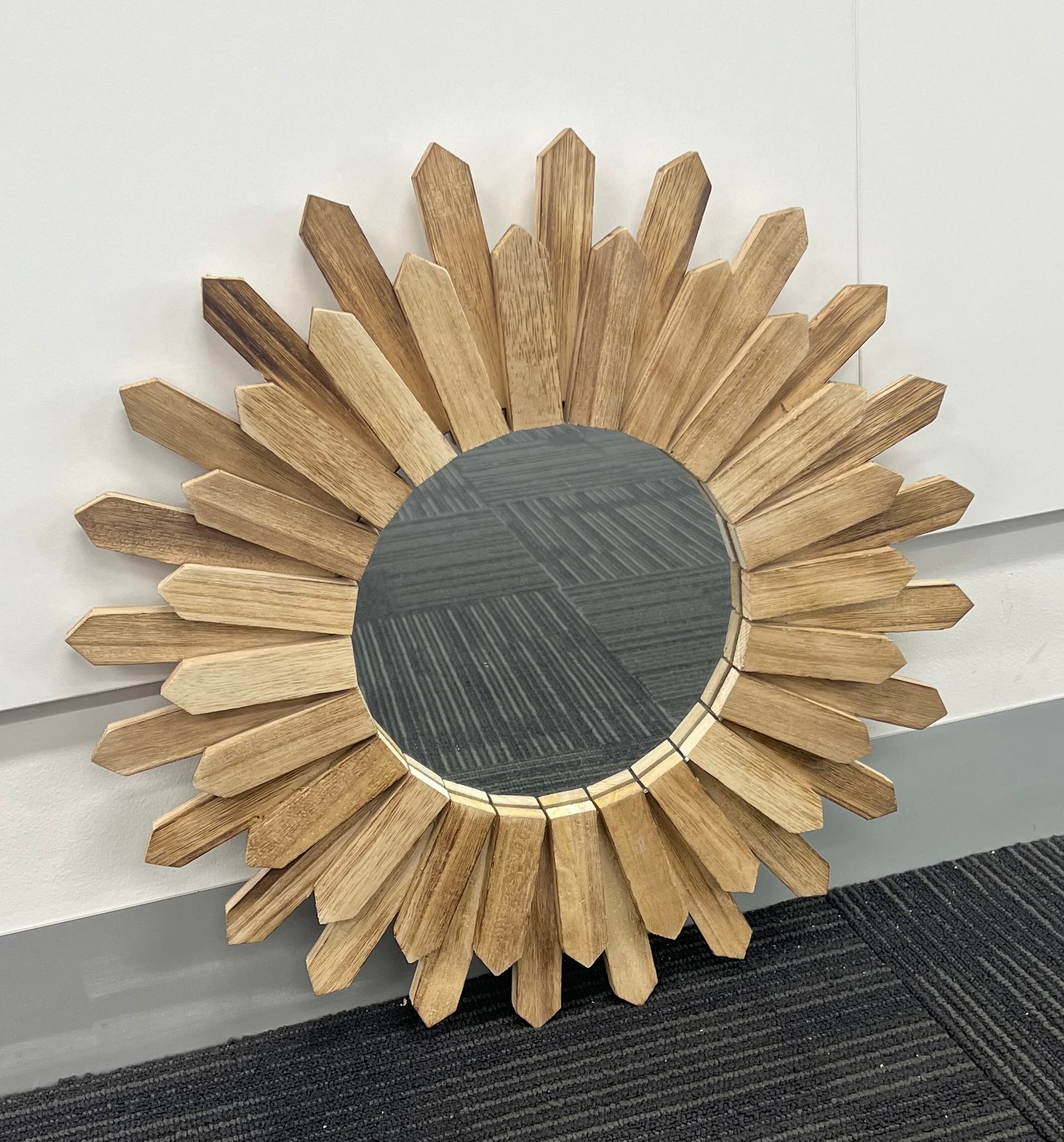Paulownia Round Spike Mirror 46cm Self Paint - image 6 of 9