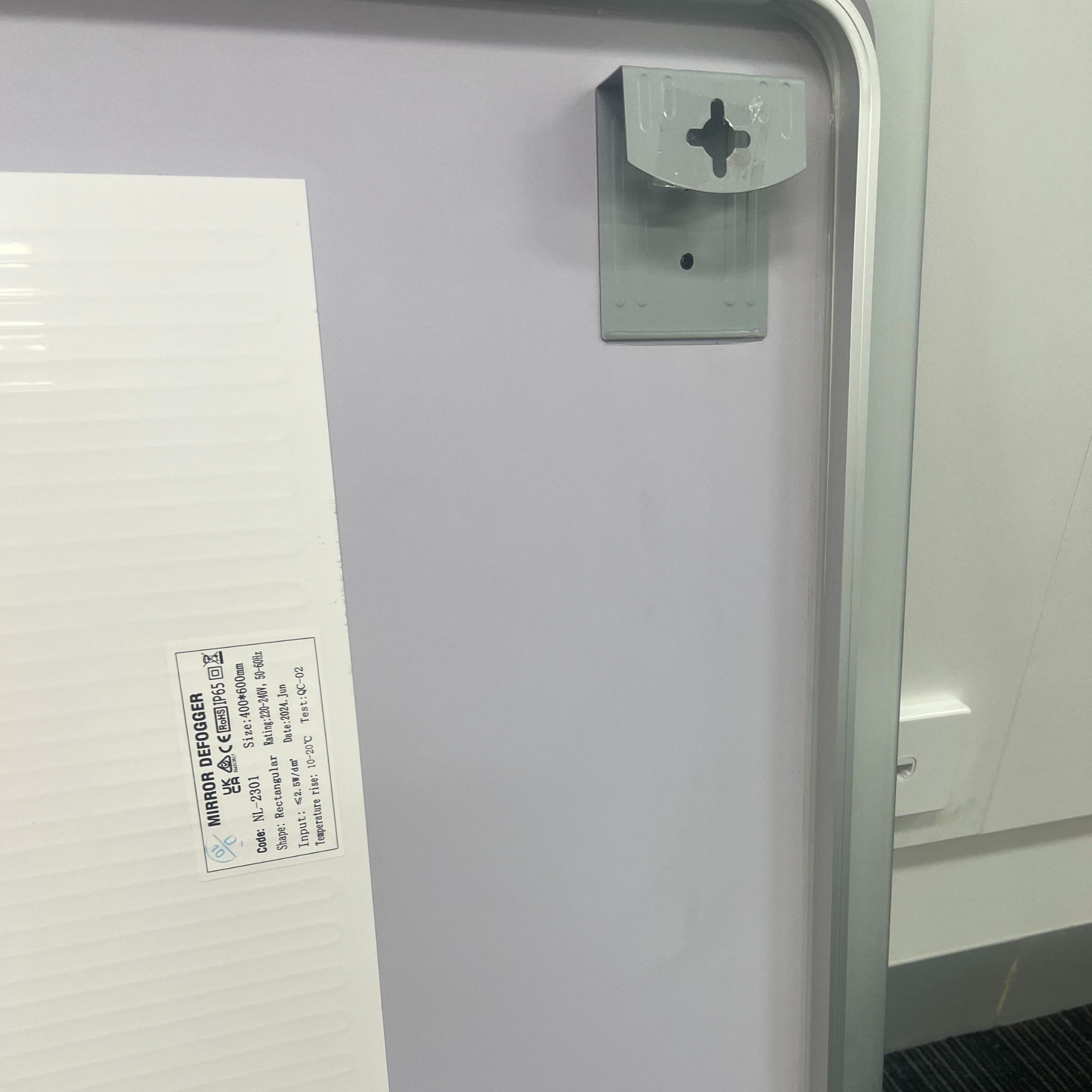 Rectangular LED Mirror 130cm  x 80cm Frameless Frosted Wall Mounted Bathroom Defogger Dimmable Touch Sensor