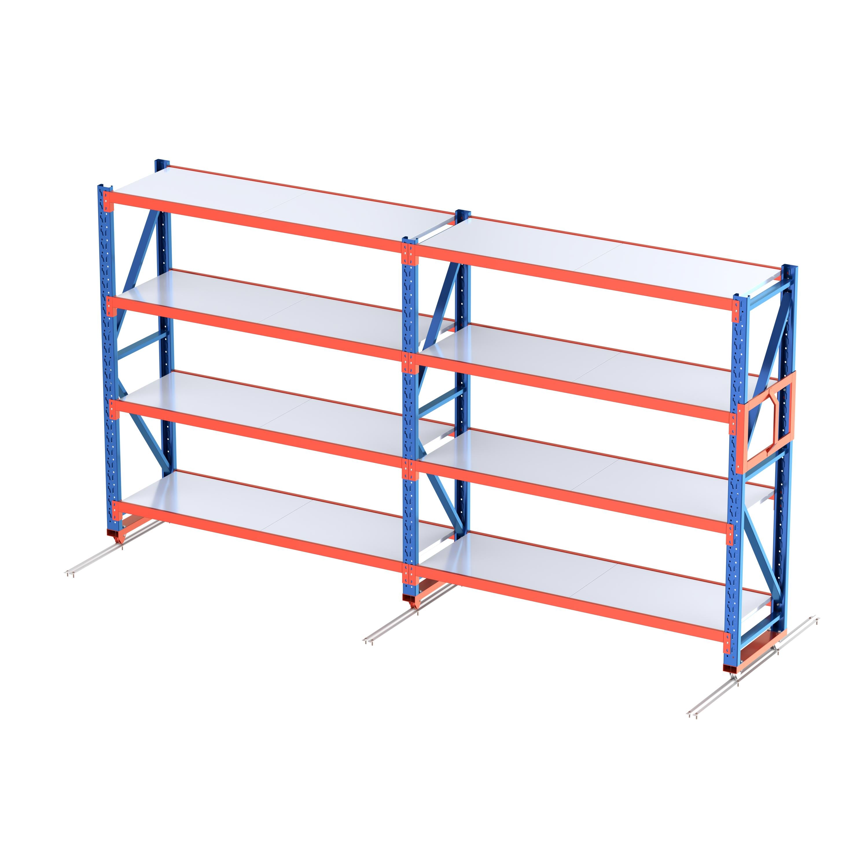 2.4m x 1.2m x 0.6m Heavy Duty Welded Steel Mobile storage Shelving