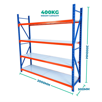 2.0m x 2.0m x 0.5m Basic Welded Steel Shelving