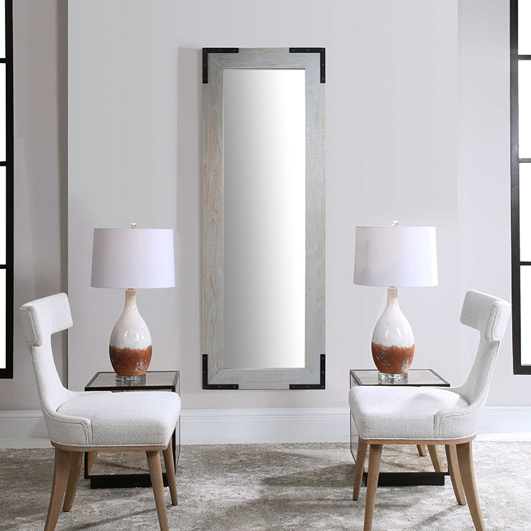 Spiegel Modern Full Height Mirror 173cm x 61cm Silver Grey Wall Mount Rectangular