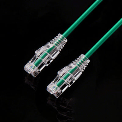 0.3M CAT6A Ultra Thin Patch Lead RJ45 Green