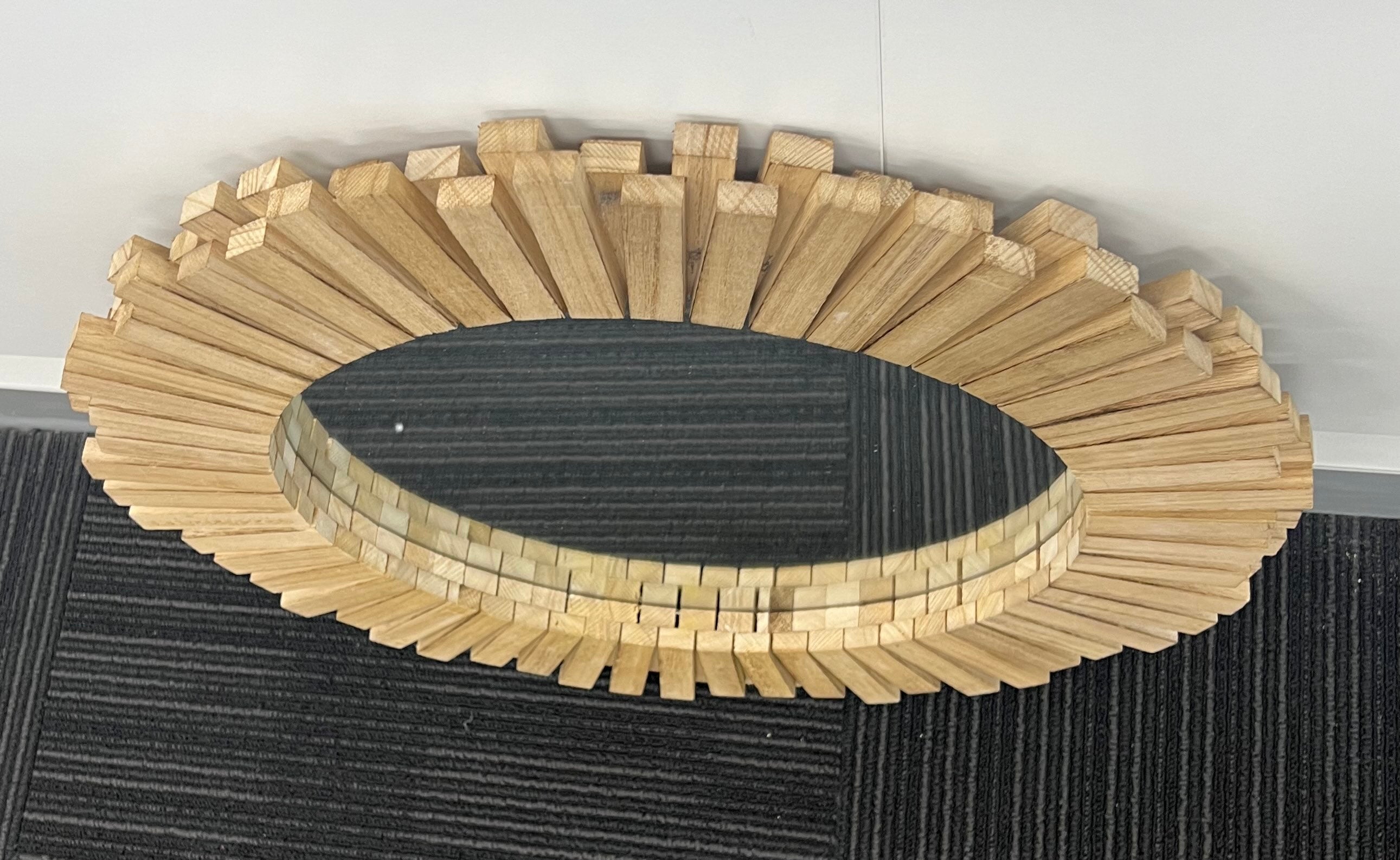 Paulownia Round Blunt Mirror 53cm Self Paint - image 5 of 6