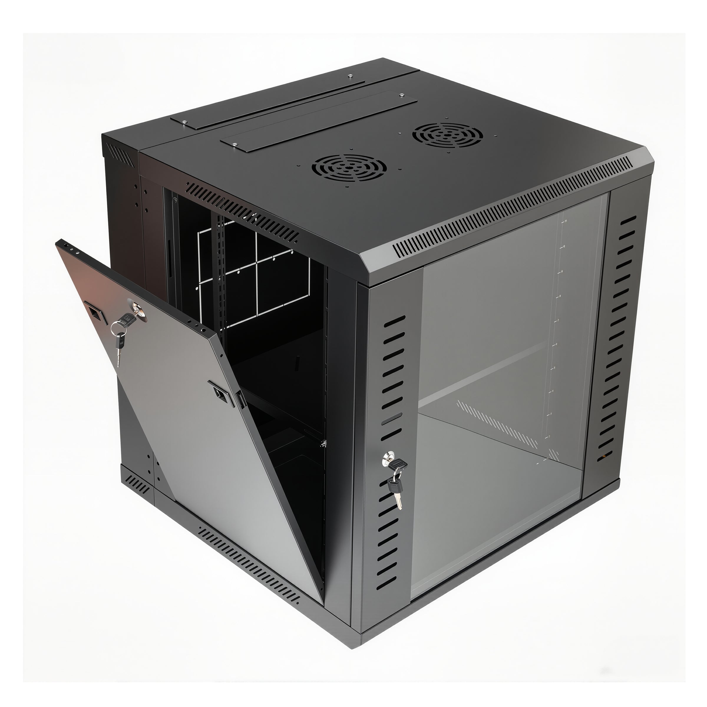 15RU Swing Wall Mount Rack Cabinet 550D 770H 600W
