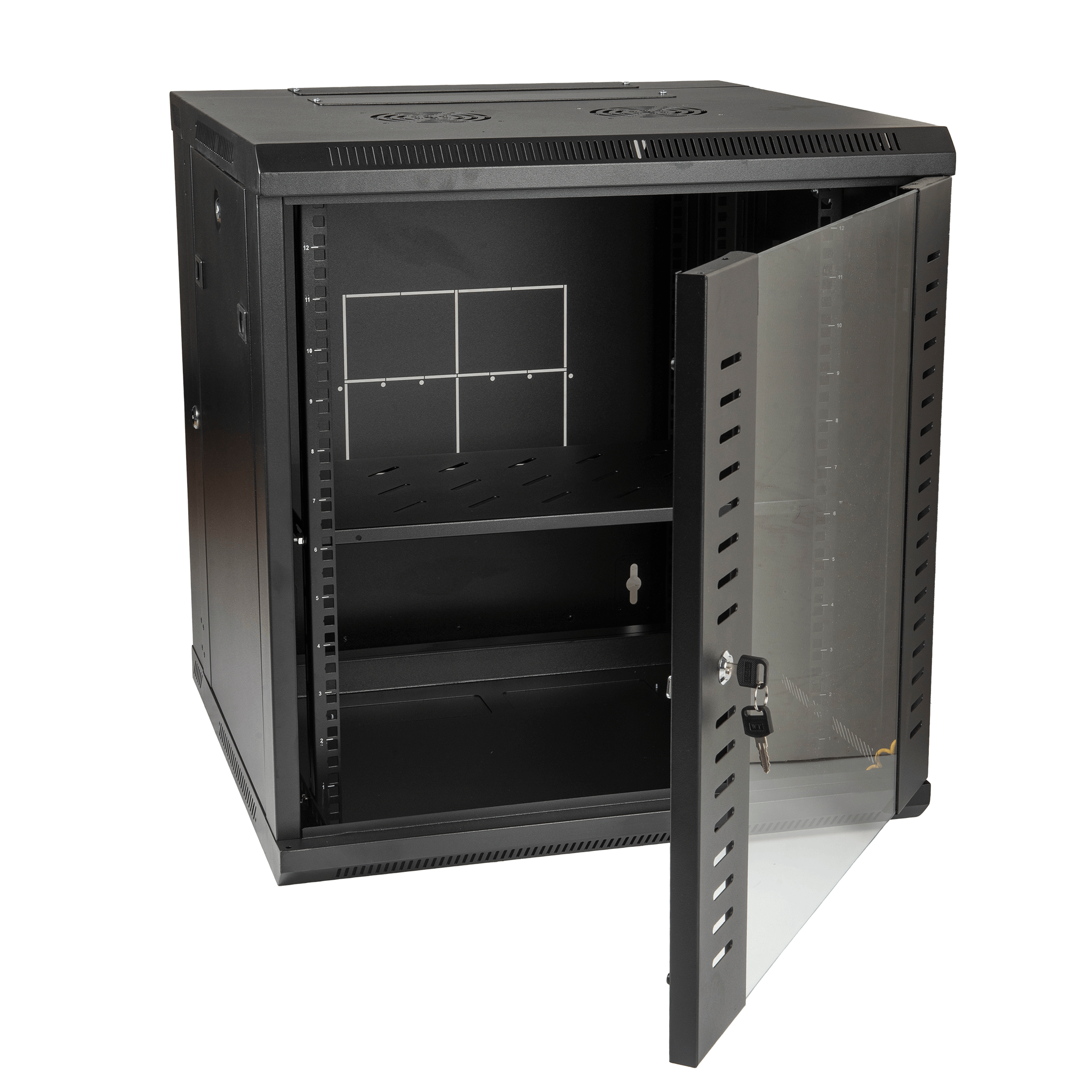 9RU Swing Wall Mount Rack Cabinet 550D 500H 600W