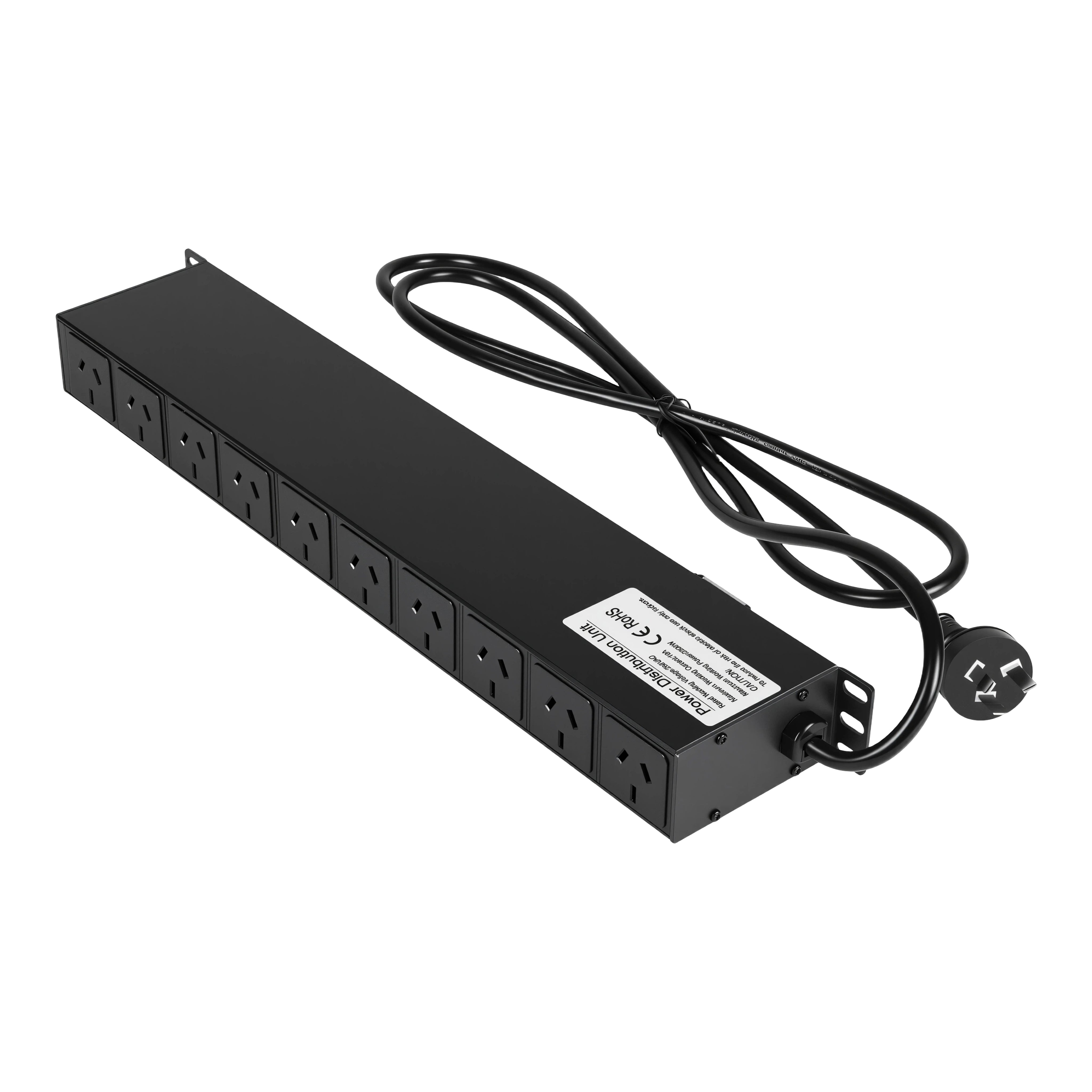 16 Way PDU Power Rail 10A 1RU Rack Mount Horizontal