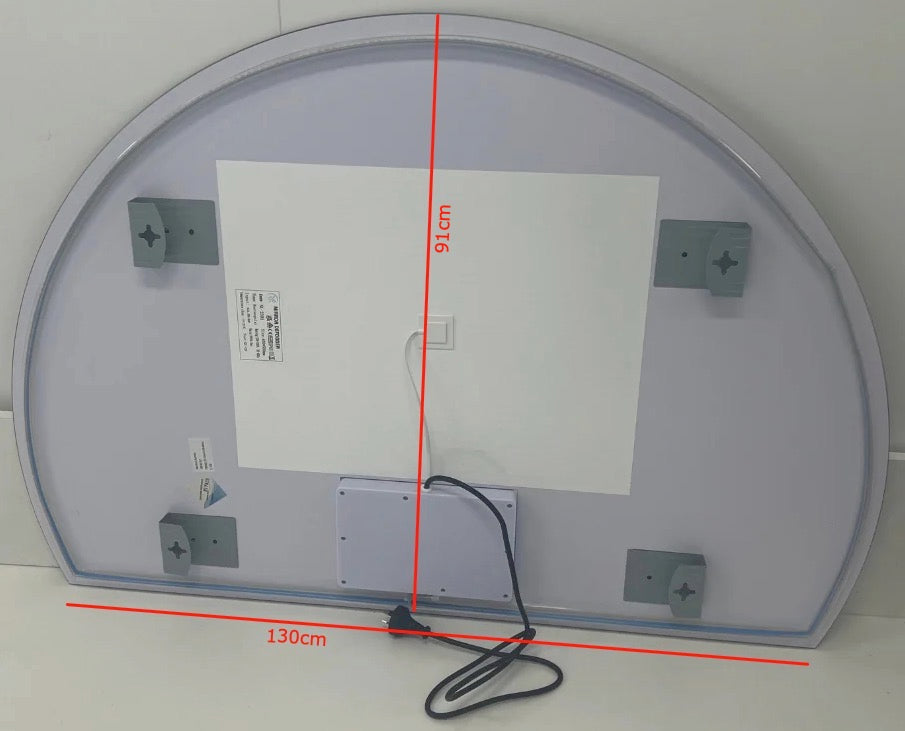 Right Cut Moon LED Mirror 91cm x 130cm Frameless Backlit Wall Mirror - image 12 of 12