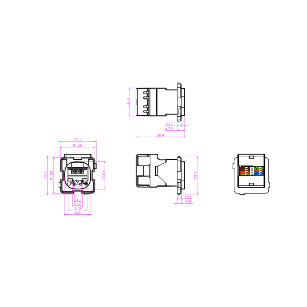 Cat6 Keystone Jack UTP RJ45