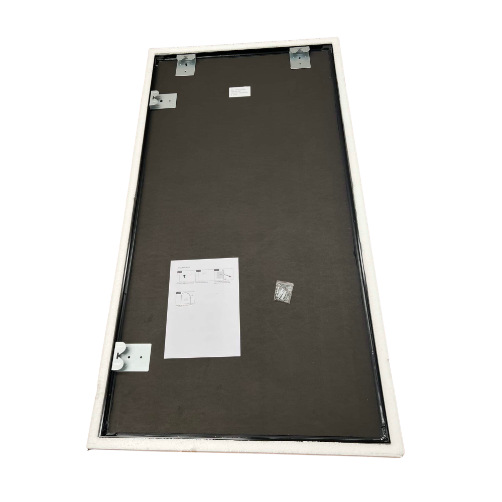 Black Framed Rectangular Wall Mirror Modern 70cm x 140cm Full-Length Mirror for Bedrooms Bathrooms Entryways