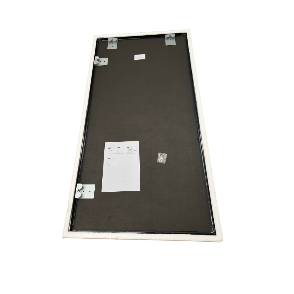 Black Framed Rectangular Wall Mirror Modern 60cm x 120cm Full-Length Mirror for Bedrooms Bathrooms Entryways
