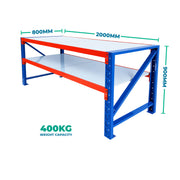 Workbench Heavy-Duty 2.0m x 0.8m 0.9m height
