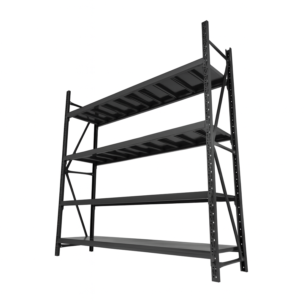 2.0m x 1.5m x 0.5m Basic Bolted Steel Shelving Black