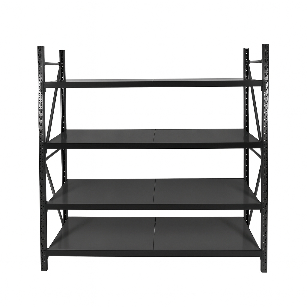 2.0m x 1.5m x 0.5m Basic Bolted Steel Shelving Black