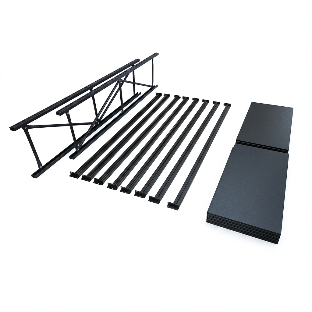 2.0m x 2.0m x 0.6m Basic Bolted Steel Shelving Black