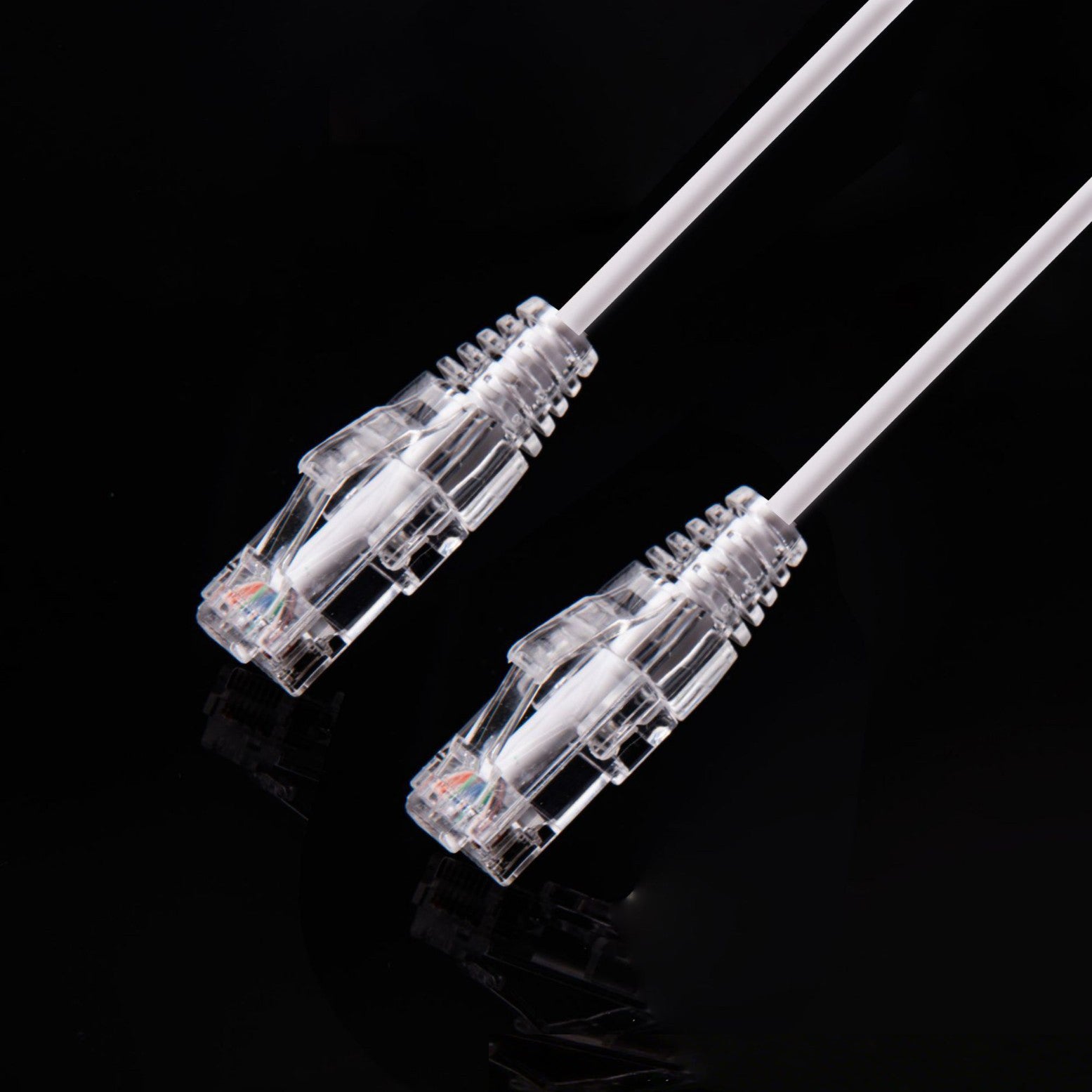 0.5M CAT6A Ultra Thin Patch Lead RJ45 White
